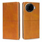 For Tecno Camon 30 Pro 5G Cow Texture Magnetic Leather Phone Case(Light Brown) - 1