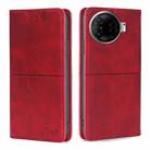 For Tecno Camon 30 Pro 5G Cow Texture Magnetic Leather Phone Case(Red) - 1