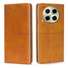 For Tecno Camon 30 Cow Texture Magnetic Leather Phone Case(Light Brown) - 1