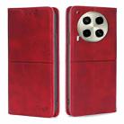 For Tecno Camon 30 Cow Texture Magnetic Leather Phone Case(Red) - 1