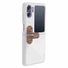 For OPPO Find N2 Flip  NILLKIN Skin Feel Liquid Silicone Phone Case With Finger Strap(White) - 1