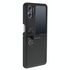 For OPPO Find N2 Flip NILLKIN Skin Feel Liquid Silicone Phone Case With Finger Strap(Black) - 1