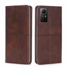 For Xiaomi Redmi Note 12S 4G Cow Texture Magnetic Leather Phone Case(Dark Brown) - 1