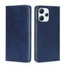 For Xiaomi Redmi 12 4G Cow Texture Magnetic Leather Phone Case(Blue) - 1