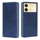 For Xiaomi Redmi Note 13R Pro 5G Cow Texture Magnetic Leather Phone Case(Blue) - 1