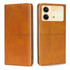 For Xiaomi Redmi Note 13R Pro 5G Cow Texture Magnetic Leather Phone Case(Light Brown) - 1