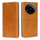 For Xiaomi 14 Ultra 5G Cow Texture Magnetic Leather Phone Case(Light Brown) - 1
