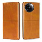 For Xiaomi Civi 4 Pro Cow Texture Magnetic Leather Phone Case(Light Brown) - 1