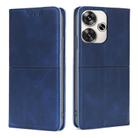 For Xiaomi Redmi Turbo 3 5G Cow Texture Magnetic Leather Phone Case(Blue) - 1