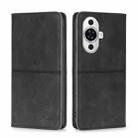 For Huawei nova 11 4G Cow Texture Magnetic Leather Phone Case(Black) - 1