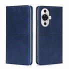 For Huawei nova 11 4G Cow Texture Magnetic Leather Phone Case(Blue) - 1