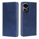 For Huawei nova 12 5G Cow Texture Magnetic Leather Phone Case(Blue) - 1