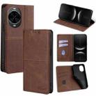 For Huawei nova 14 5G Cow Texture Magnetic Leather Phone Case(Dark Brown) - 1