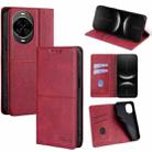 For Huawei nova 14 5G Cow Texture Magnetic Leather Phone Case(Red) - 1