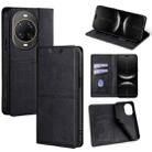For Huawei nova 14 Ultra 5G Cow Texture Magnetic Leather Phone Case(Black) - 1