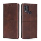For Nokia C22 Cow Texture Magnetic Leather Phone Case(Dark Brown) - 1