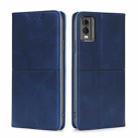 For Nokia C32 Cow Texture Magnetic Leather Phone Case(Blue) - 1