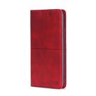 For Nokia C32 Cow Texture Magnetic Leather Phone Case(Red) - 2