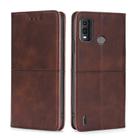 For Nokia G11 Plus Cow Texture Magnetic Leather Phone Case(Dark Brown) - 1