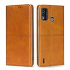 For Nokia G11 Plus Cow Texture Magnetic Leather Phone Case(Light Brown) - 1