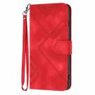 For OPPO A9 2020/A5 2020 Line Pattern Skin Feel Leather Phone Case(Red) - 2