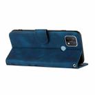For OPPO A15 / A15s Line Pattern Skin Feel Leather Phone Case(Royal Blue) - 3