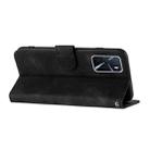 For OPPO A16 4G/A55 5G/A53s 5G Line Pattern Skin Feel Leather Phone Case(Black) - 3