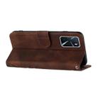 For OPPO A16 4G/A55 5G/A53s 5G Line Pattern Skin Feel Leather Phone Case(Coffee) - 3