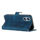 For OPPO A17 Line Pattern Skin Feel Leather Phone Case(Royal Blue) - 3