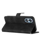 For OPPO A17 Line Pattern Skin Feel Leather Phone Case(Black) - 3