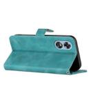 For OPPO A17 Line Pattern Skin Feel Leather Phone Case(Light Blue) - 3