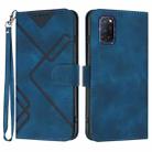 For OPPO A52 / A72 / A92 Line Pattern Skin Feel Leather Phone Case(Royal Blue) - 1