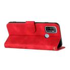 For OPPO A53s / A32 / A53 Line Pattern Skin Feel Leather Phone Case(Red) - 3
