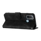 For OPPO A53s / A32 / A53 Line Pattern Skin Feel Leather Phone Case(Black) - 3