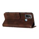 For OPPO A53s / A32 / A53 Line Pattern Skin Feel Leather Phone Case(Coffee) - 3