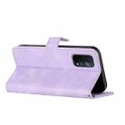 For OPPO A74 5G/A93 5G/A54 5G Line Pattern Skin Feel Leather Phone Case(Light Purple) - 3