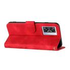 For OPPO A57 5G/A77 5G/A57 4G Global Line Pattern Skin Feel Leather Phone Case(Red) - 3