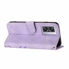 For OPPO A57 5G/A77 5G/A57 4G Global Line Pattern Skin Feel Leather Phone Case(Light Purple) - 3