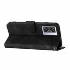 For OPPO A57e 4G Global/A57s 4G Global Line Pattern Skin Feel Leather Phone Case(Black) - 3
