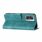 For OPPO A57e 4G Global/A57s 4G Global Line Pattern Skin Feel Leather Phone Case(Light Blue) - 3