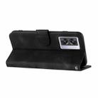 For OPPO A77 4G Global Line Pattern Skin Feel Leather Phone Case(Black) - 3