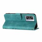 For OPPO A77 4G Global Line Pattern Skin Feel Leather Phone Case(Light Blue) - 3