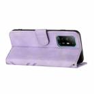 For OPPO Reno6 Z 5G/Reno5 F/Reno5 Lite Line Pattern Skin Feel Leather Phone Case(Light Purple) - 3