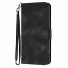 For OPPO Reno12 Global Line Pattern Skin Feel Leather Phone Case(Black) - 2