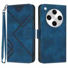 For OPPO Find X8 Pro Line Pattern Skin Feel Leather Phone Case(Royal Blue) - 1