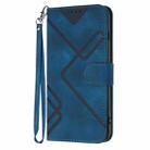 For OPPO Find X8 Pro Line Pattern Skin Feel Leather Phone Case(Royal Blue) - 2