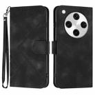 For OPPO Find X8 Pro Line Pattern Skin Feel Leather Phone Case(Black) - 1