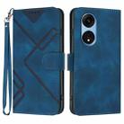 For OPPO A1 Pro / Reno8 T 5G Global Line Pattern Skin Feel Leather Phone Case(Royal Blue) - 1