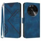 For OPPO Find X6 Line Pattern Skin Feel Leather Phone Case(Royal Blue) - 1