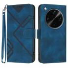 For OPPO Find X8 Ultra Line Pattern Skin Feel Leather Phone Case(Royal Blue) - 1